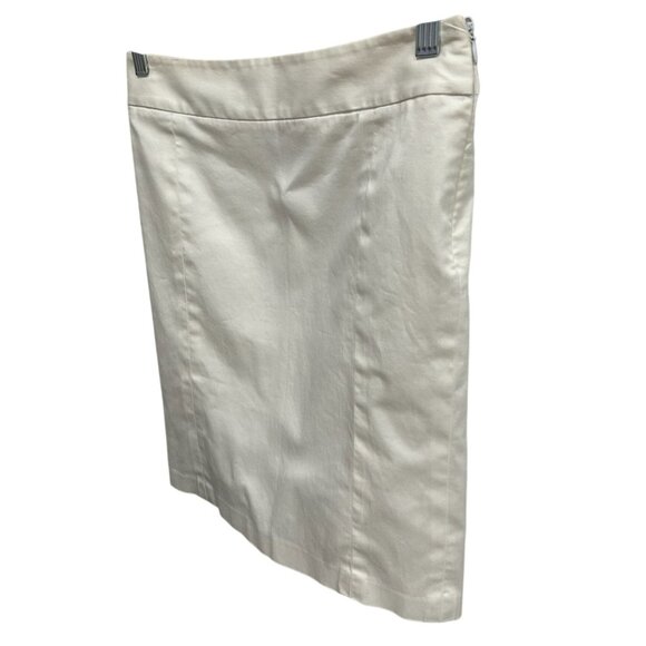 Josephine Studio White Cotton Blend Straight Pencil Skirt SZ 4 Petite - Picture 2 of 7